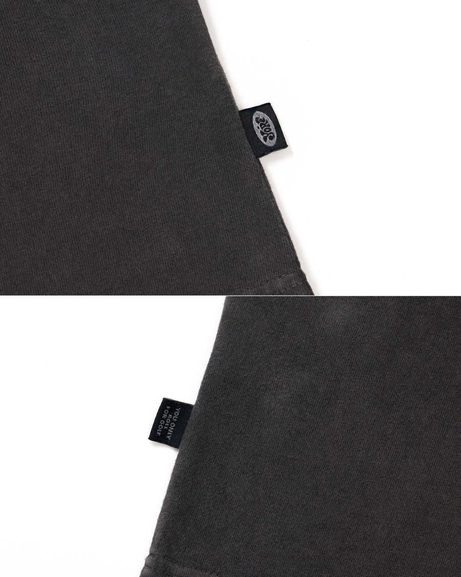 YORF T-SHIRT POCKET PIGMENT CHARCOAL - YORF GOLF