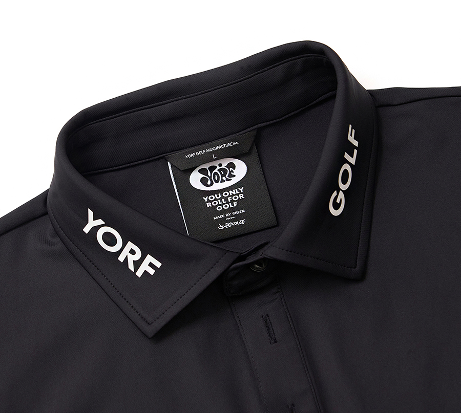 YORF M PK SHIRTS CLUB BLACK - YORF GOLF
